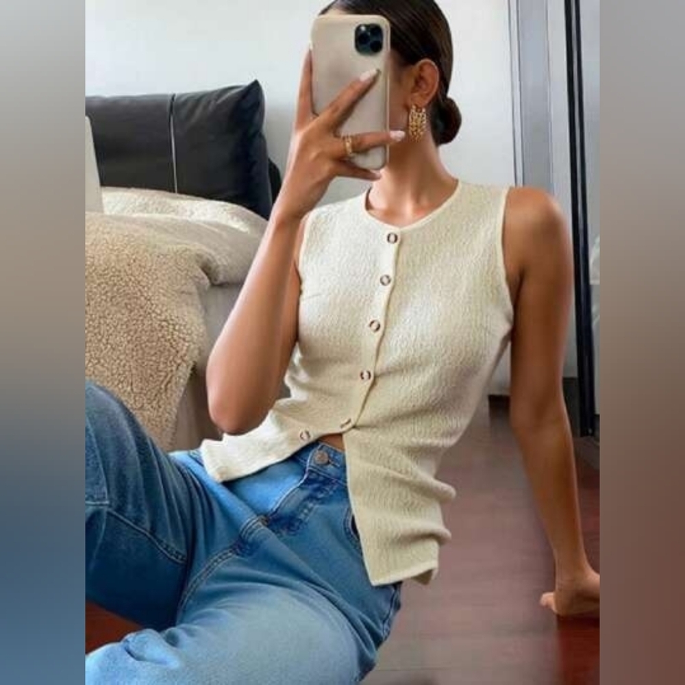 Song of Style Aimee Song Sweater Button Vest